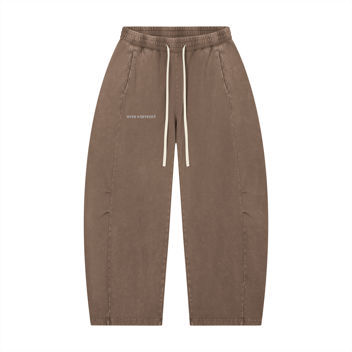 Unisex Mineral Wash Barrel Leg Pants