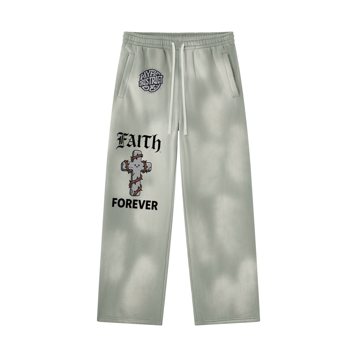 Unisex Sunfade Wide Leg Fleece Sweatpants