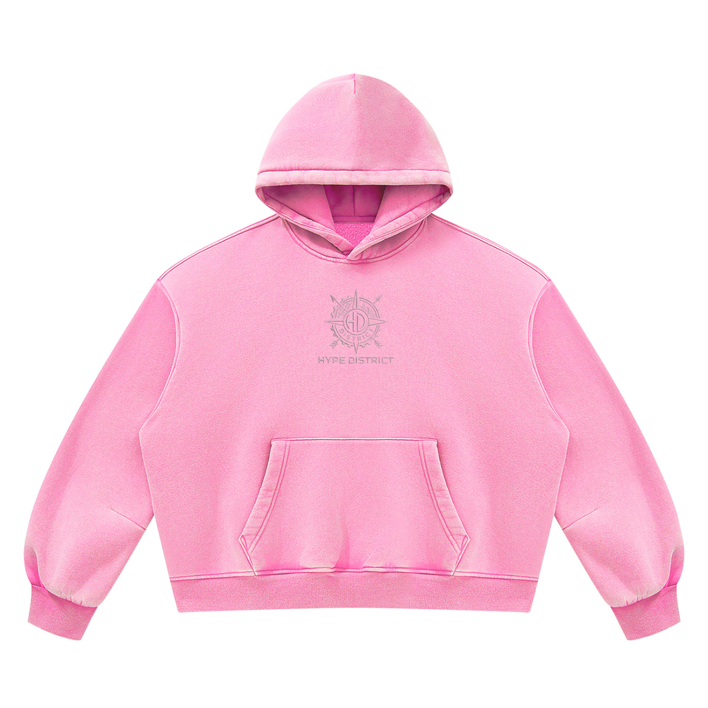 Unisex Sunfade Frayed Fleece Hoodie