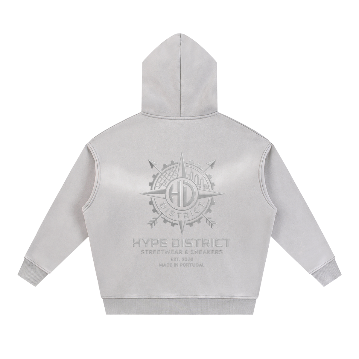 Sunfade Two-way Zipper Boxy Fleece Hoodie