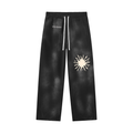 Unisex Sunfade Wide Leg Fleece Sweatpants