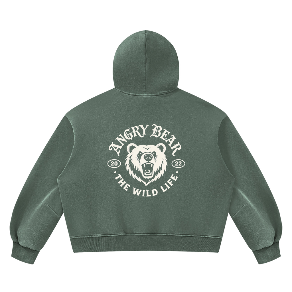 Unisex Vintage Wash Boxy Fleece Hoodie