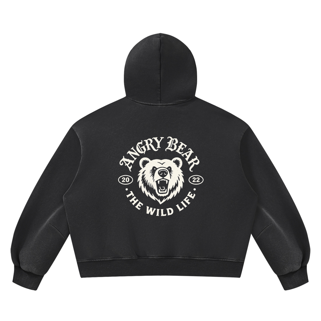Unisex Vintage Wash Boxy Fleece Hoodie