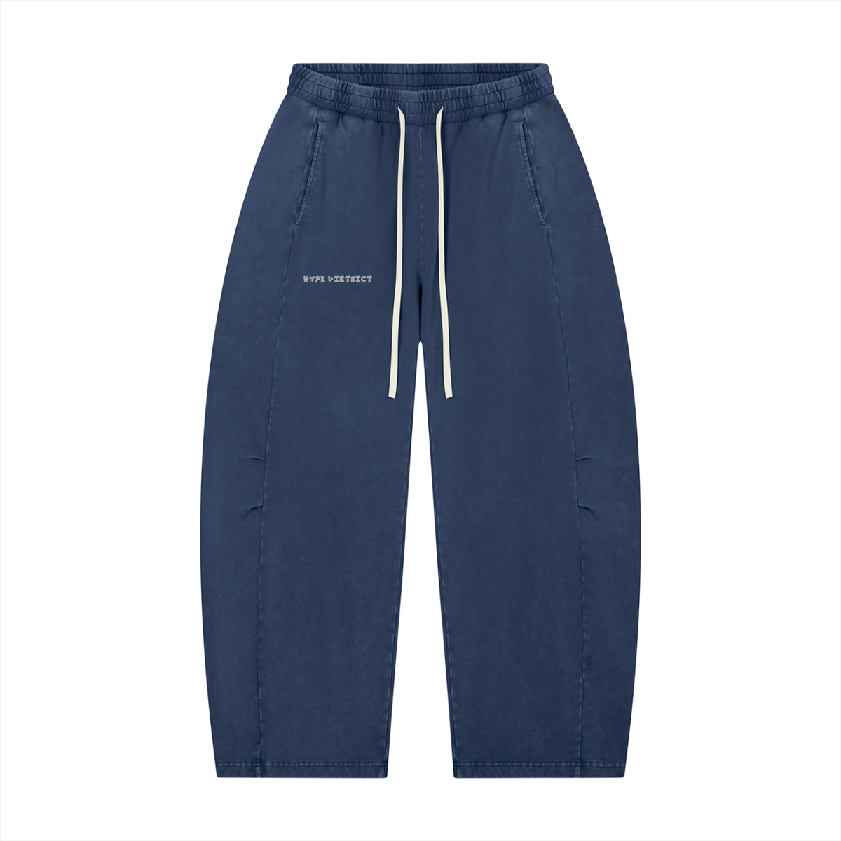 Unisex Mineral Wash Barrel Leg Pants