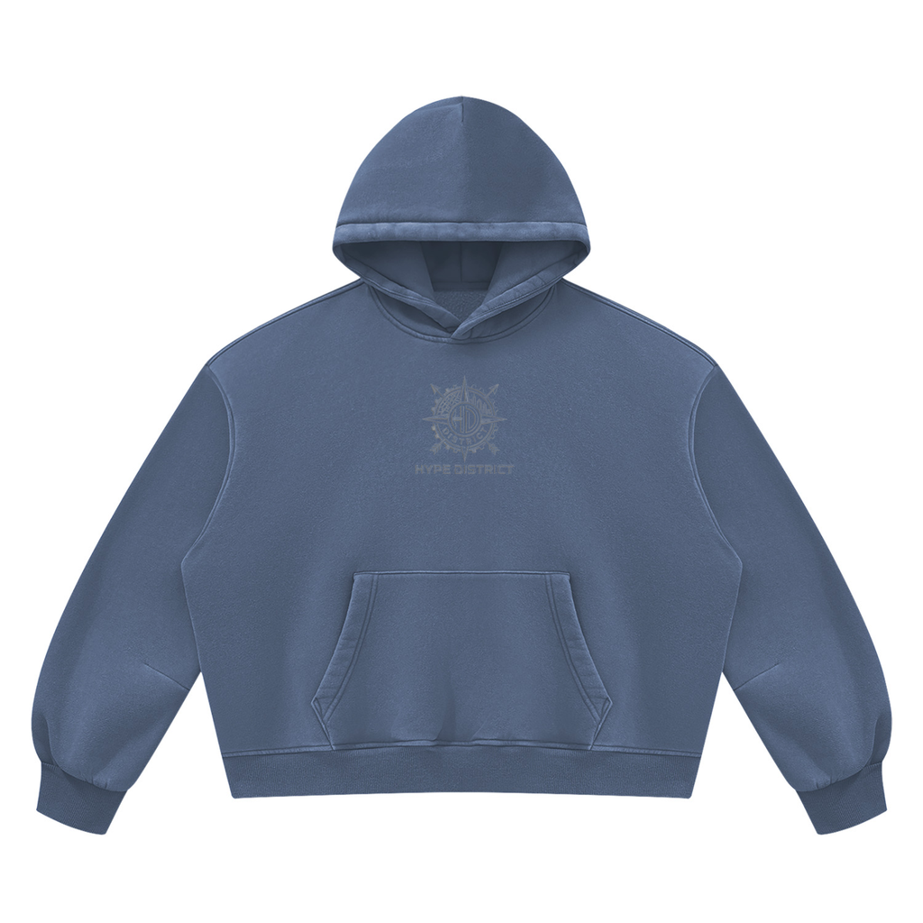 Unisex Vintage Wash Boxy Fleece Hoodie