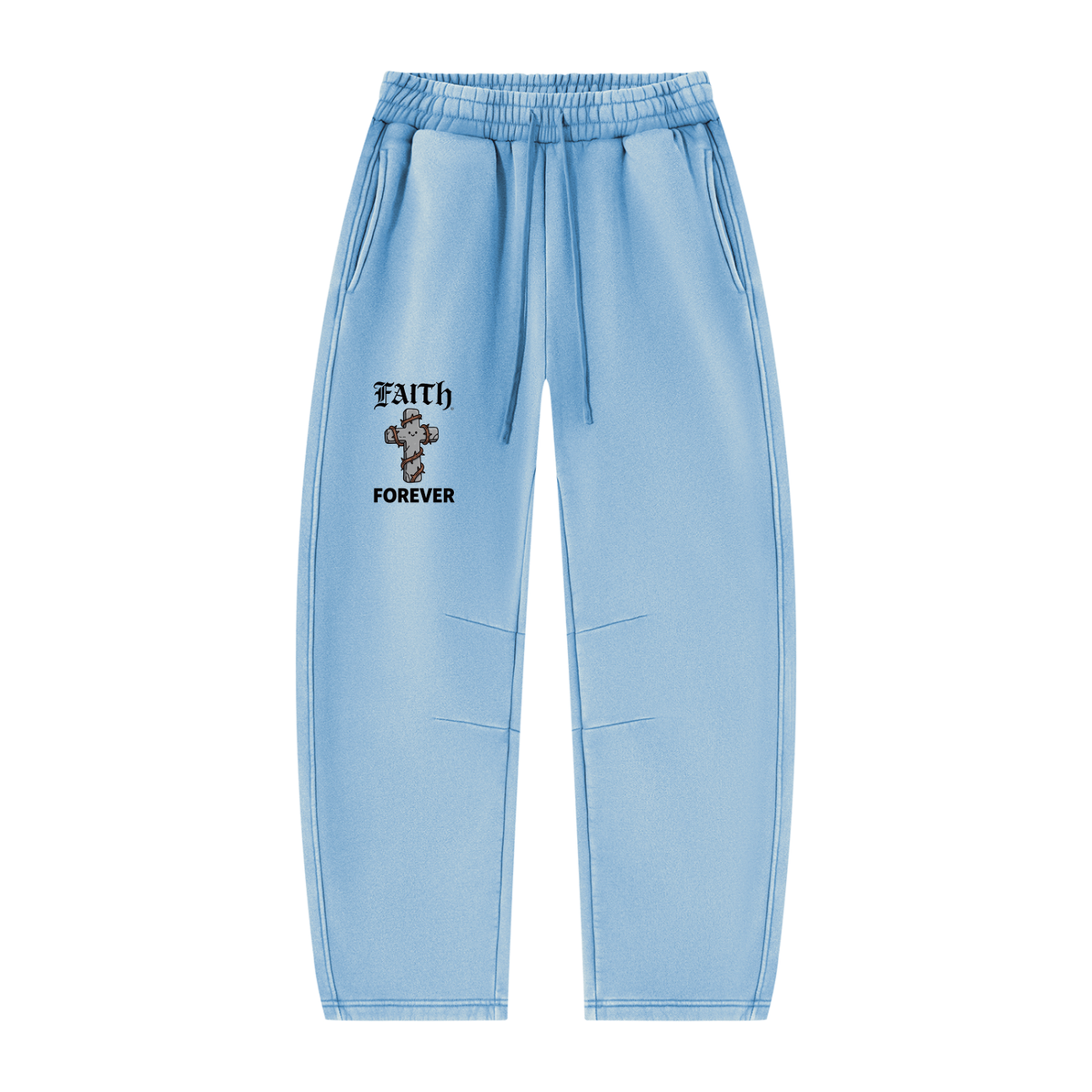 Unisex Vintage Wash Barrel Leg Fleece Sweatpants