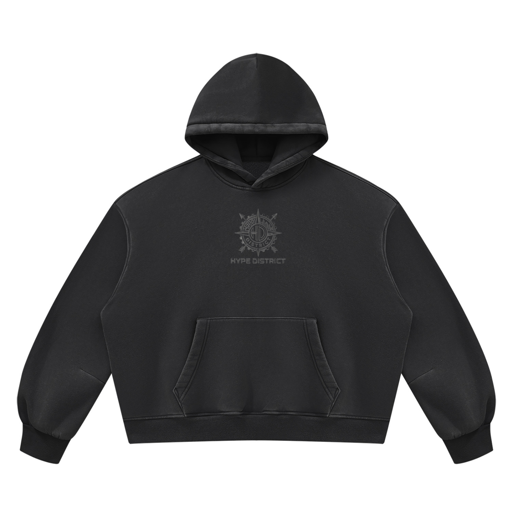 Unisex Sunfade Frayed Fleece Hoodie