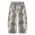 Men's Snake Print Barrel Leg Pants