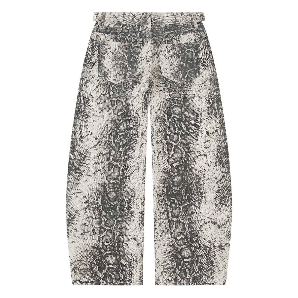 Men's Snake Print Barrel Leg Pants
