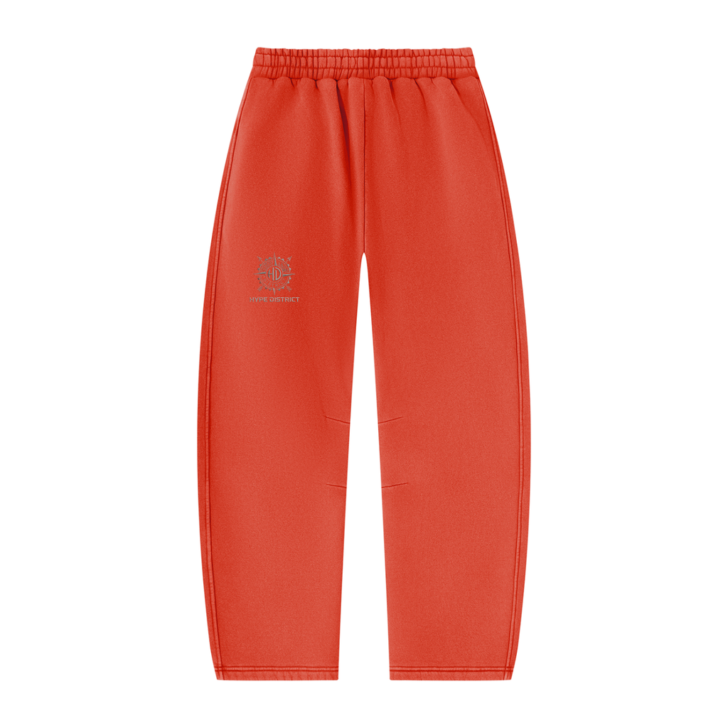 Unisex Vintage Wash Barrel Leg Fleece Sweatpants