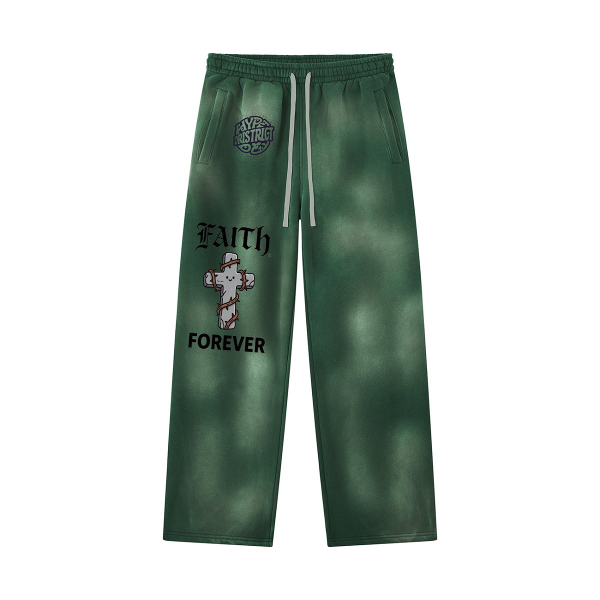 Unisex Sunfade Wide Leg Fleece Sweatpants