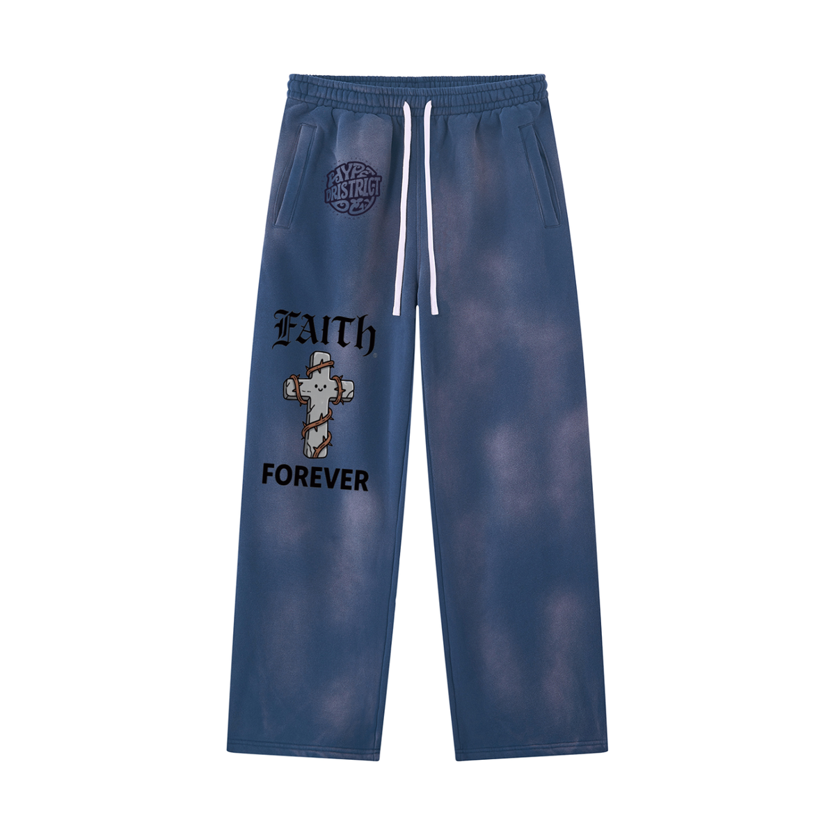 Unisex Sunfade Wide Leg Fleece Sweatpants