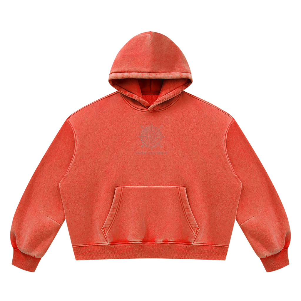 Unisex Sunfade Frayed Fleece Hoodie