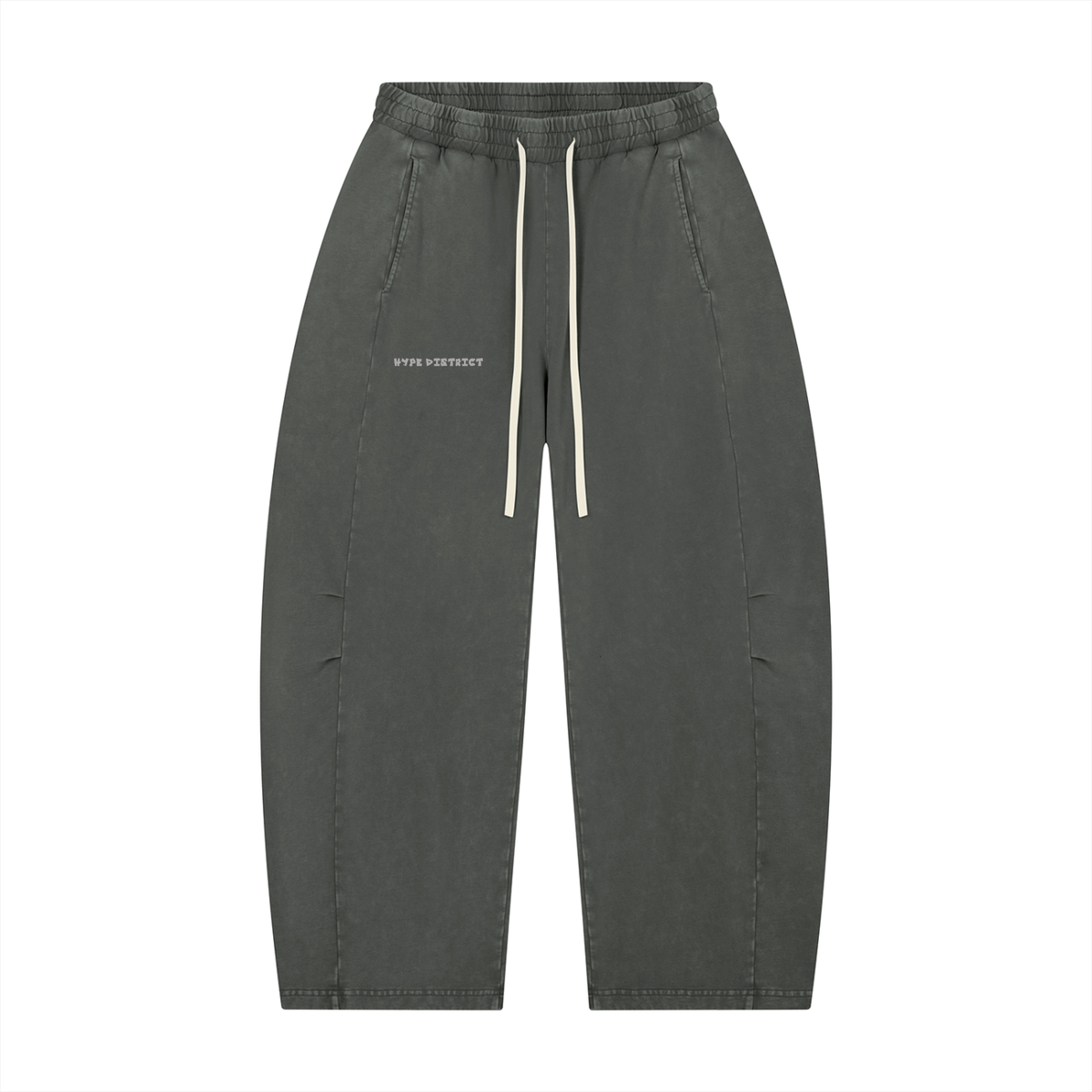 Unisex Mineral Wash Barrel Leg Pants