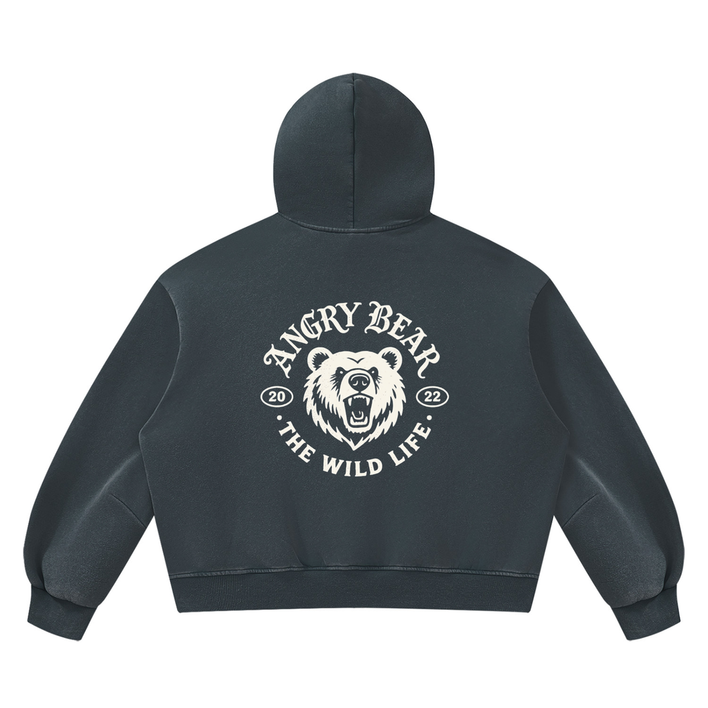 Unisex Vintage Wash Boxy Fleece Hoodie