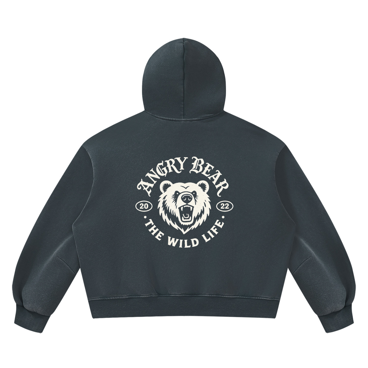 Unisex Sunfade Frayed Fleece Hoodie