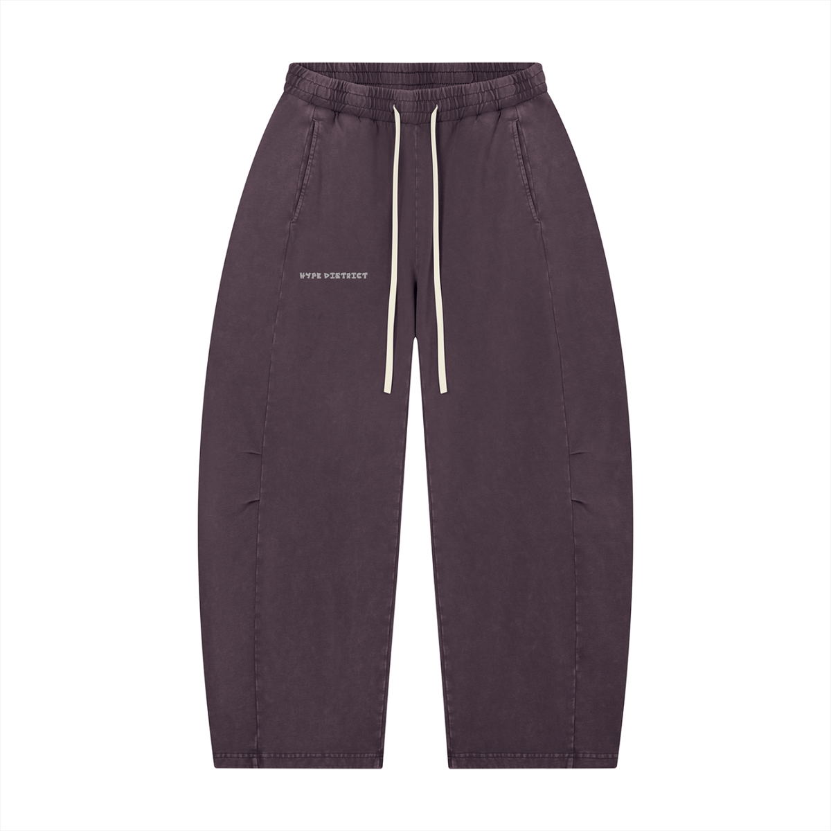 Unisex Mineral Wash Barrel Leg Pants
