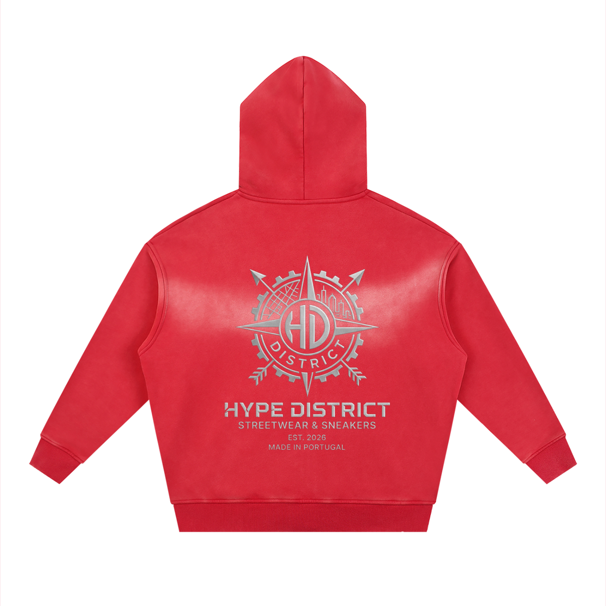 Sunfade Two-way Zipper Boxy Fleece Hoodie
