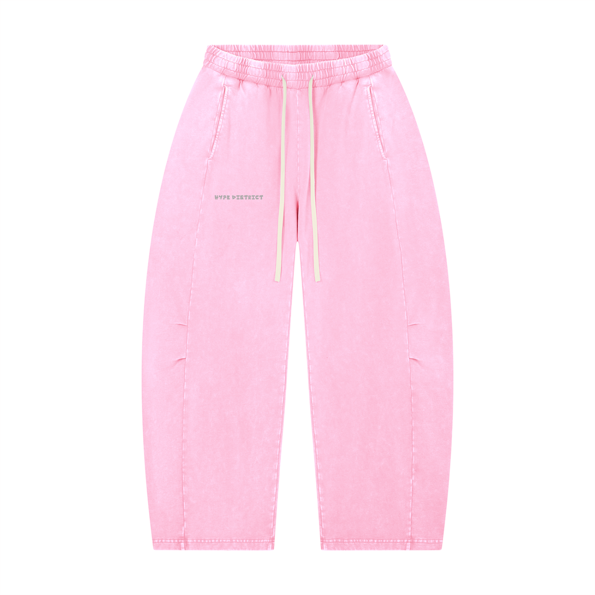 Unisex Mineral Wash Barrel Leg Pants