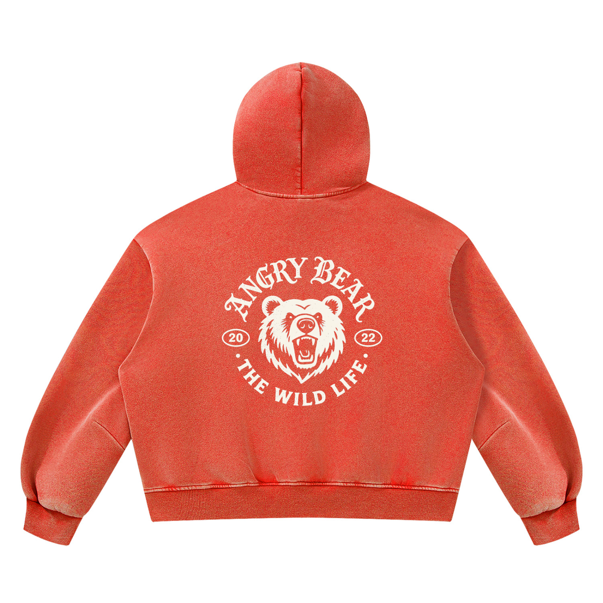 Unisex Sunfade Frayed Fleece Hoodie