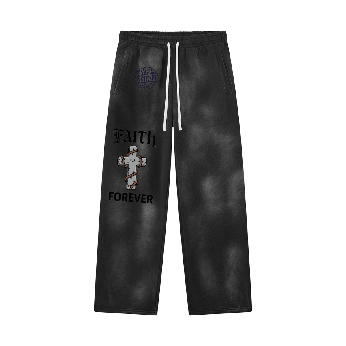 Unisex Sunfade Wide Leg Fleece Sweatpants