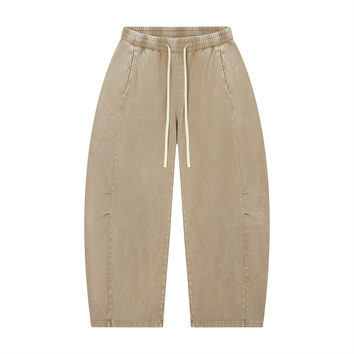 Unisex Mineral Wash Barrel Leg Pants