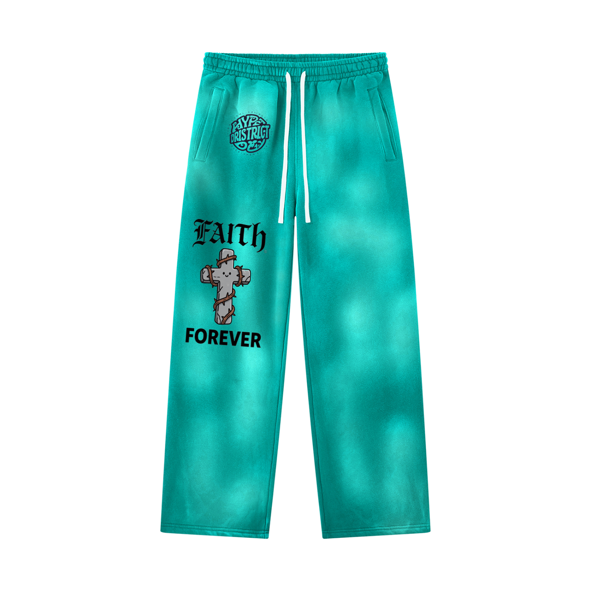 Unisex Sunfade Wide Leg Fleece Sweatpants