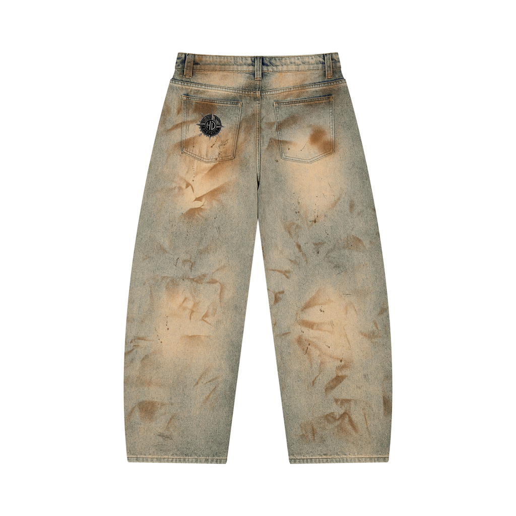 Men’s Vintage Wash Barrel Leg Jeans