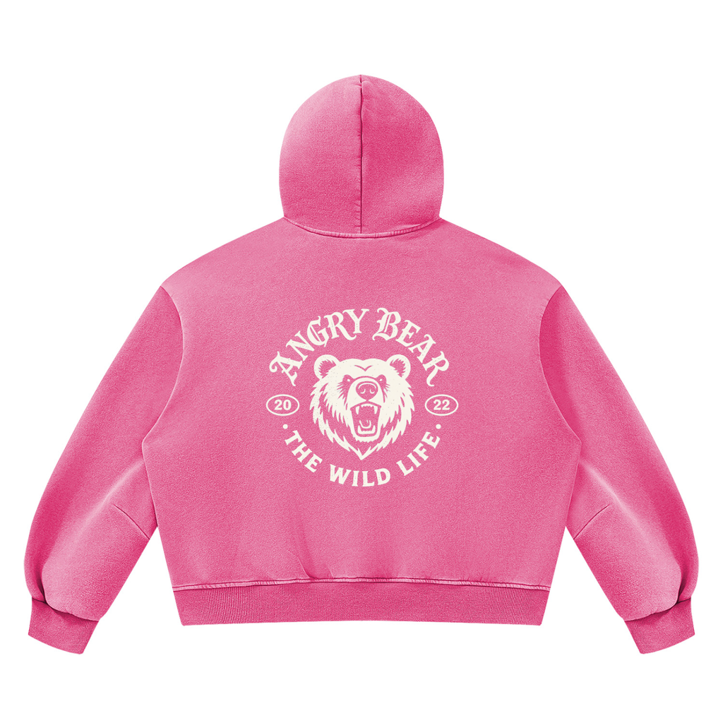Unisex Sunfade Frayed Fleece Hoodie