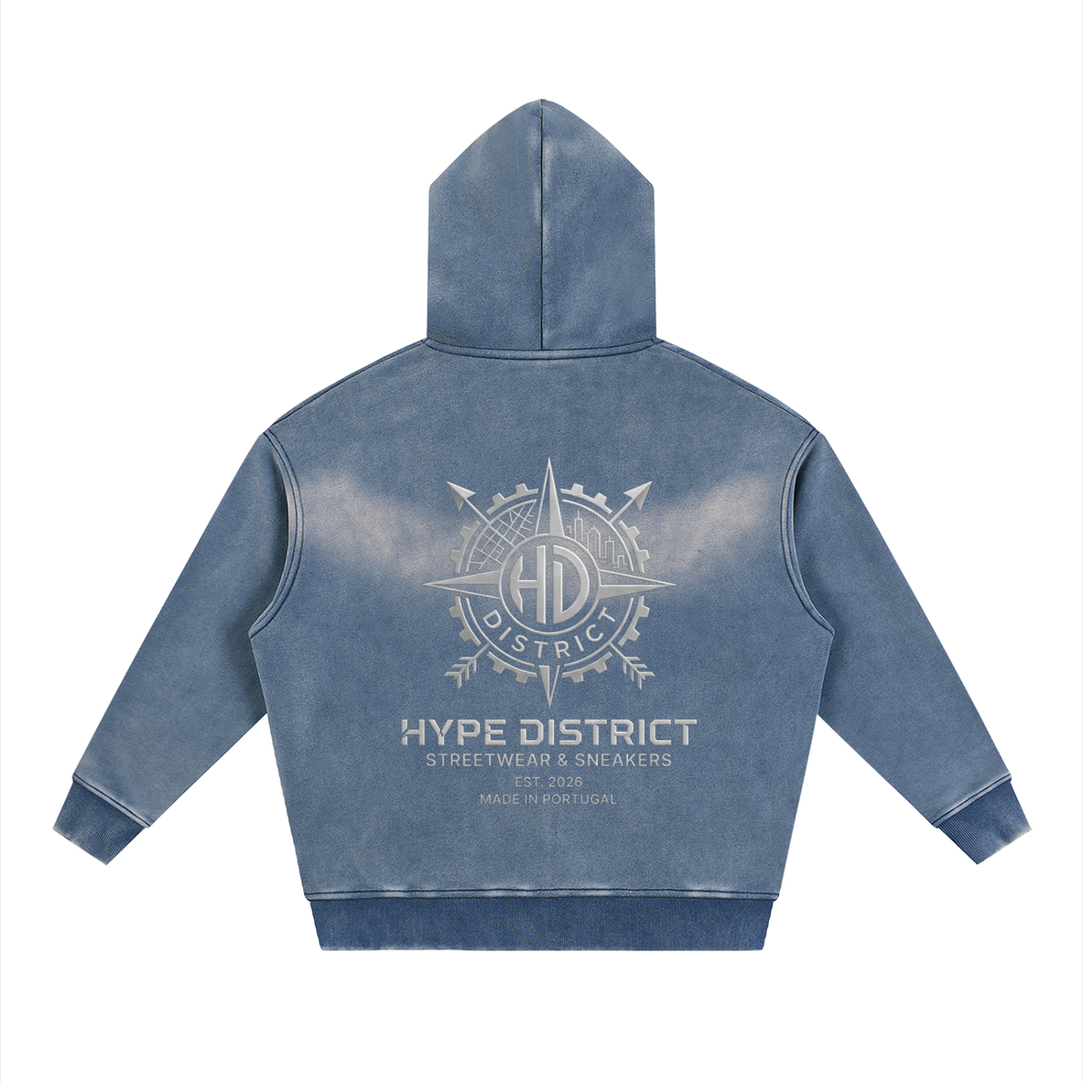 Sunfade Two-way Zipper Boxy Fleece Hoodie