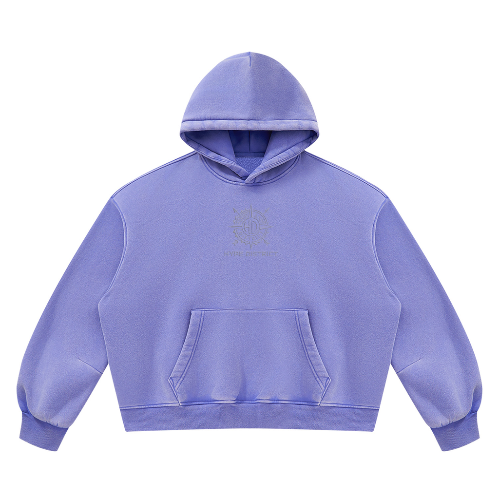 Unisex Sunfade Frayed Fleece Hoodie