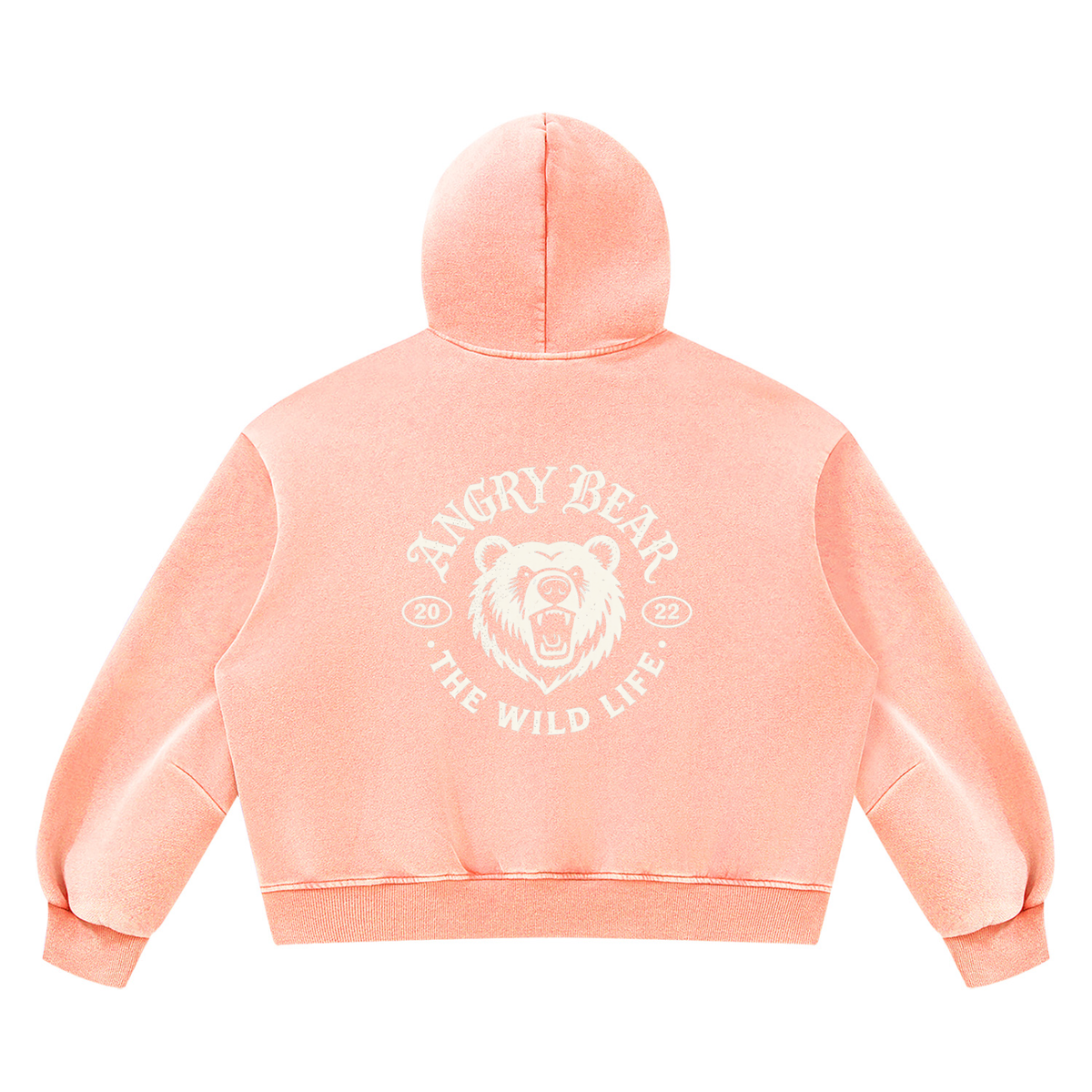 Unisex Sunfade Frayed Fleece Hoodie