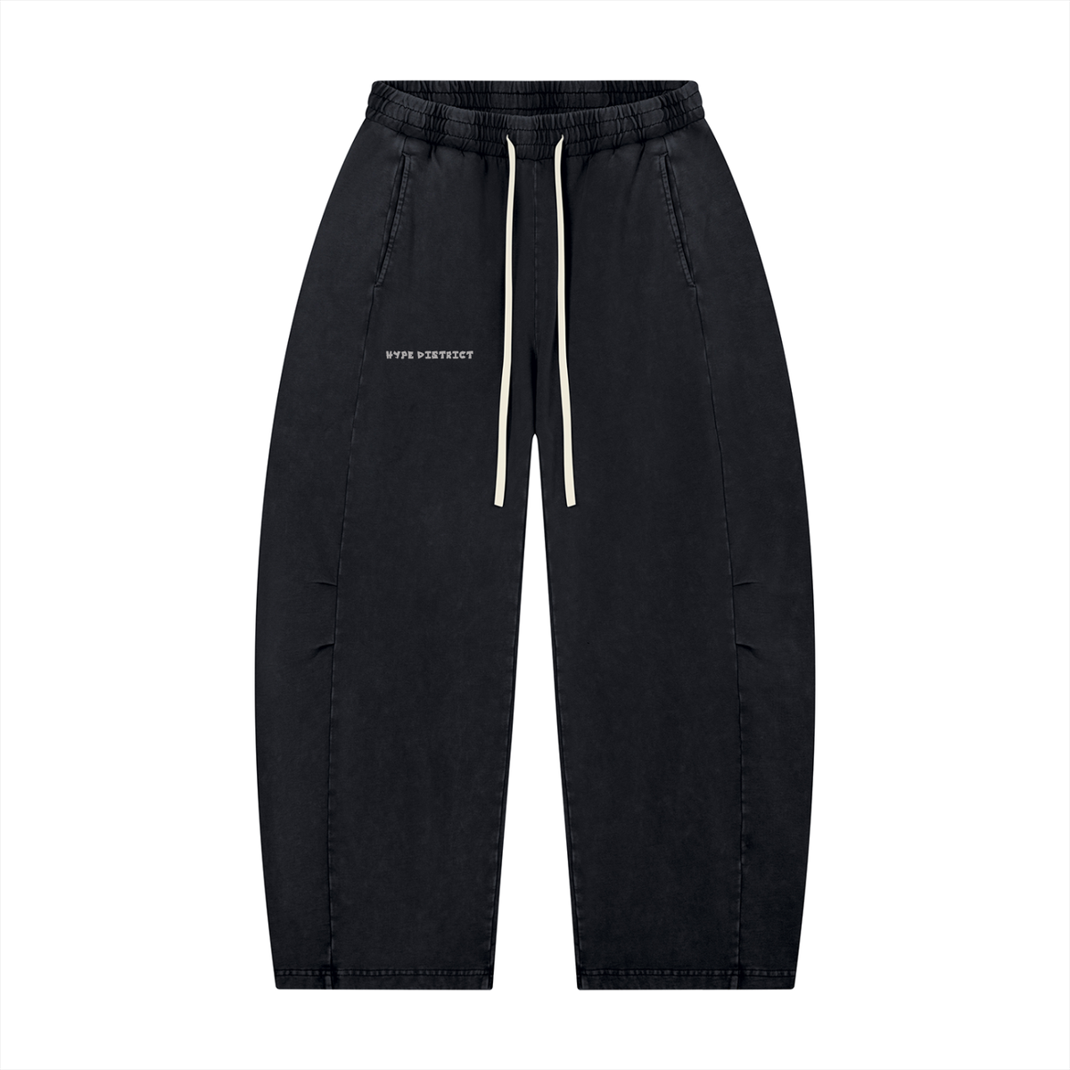 Unisex Mineral Wash Barrel Leg Pants
